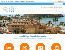 Tablet Screenshot of hotel-playagrande.com